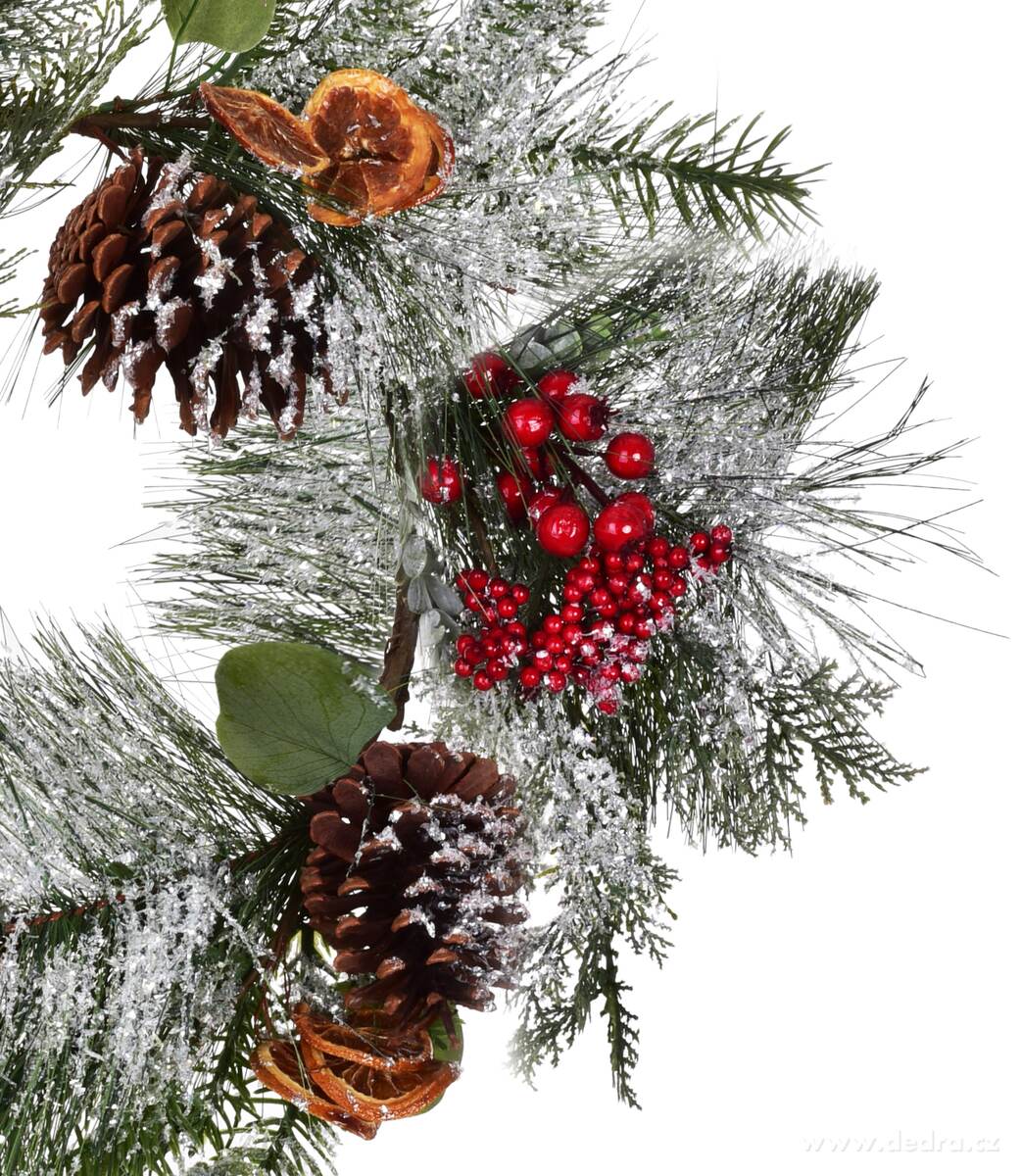 ZASNĚŽENÉ BOBULE, vánoční věnec, Ø 40 cm – náhled 2 | Grand Móda