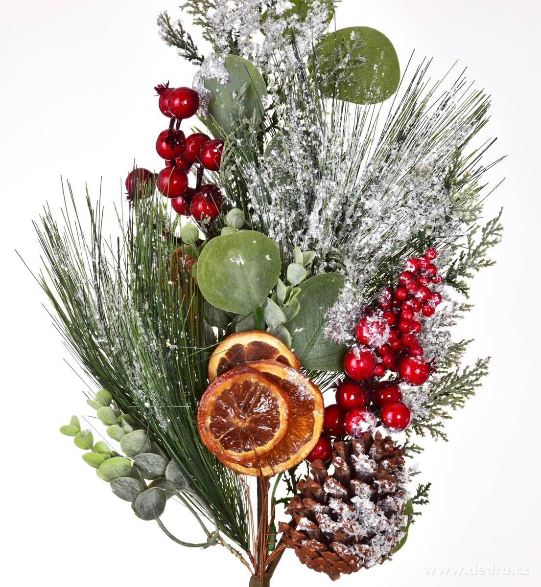 LESNÍ VÁNOCE, závěsná větvička s očkem, 50 cm – náhled 2 | Grand Móda