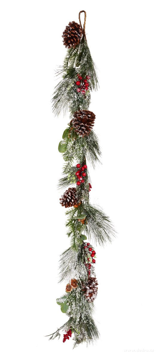 ZIMNÍ LES, vánoční girlanda XXL, 150 cm