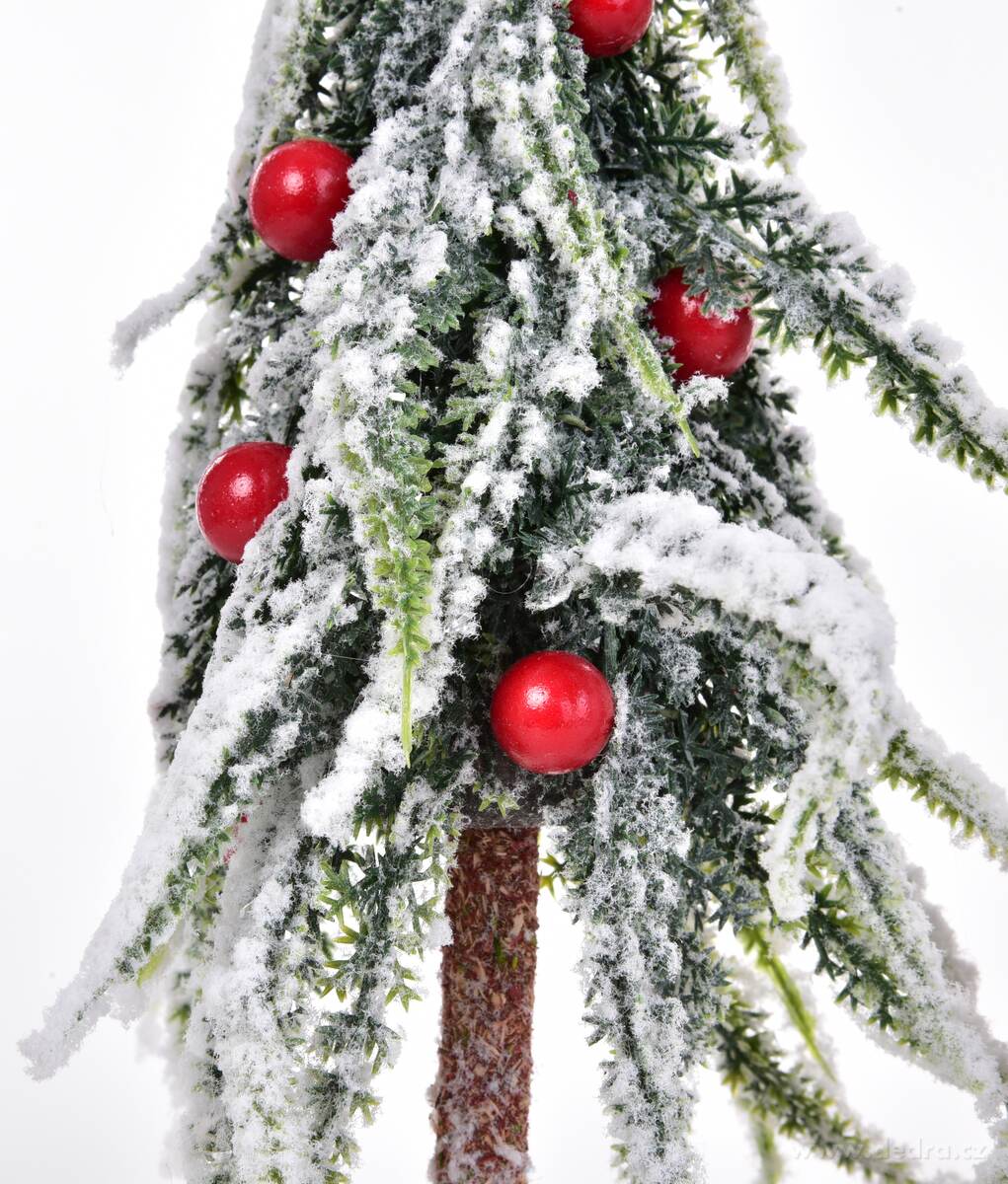 SKŘÍTKŮV LES, zasněžené vánoční stromky na podstavci, 40 cm – náhled 5 | Grand Móda