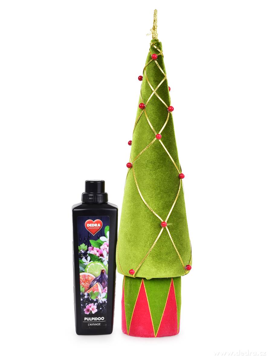 SVÁTEČNÍ HARLEKÝN, velurový kuželový stromek, 55 cm – náhled 4 | Grand Móda