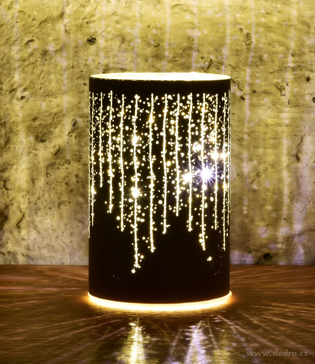 15, 5 cm skleněný svícen s led osvětlením | Svícny | Grand Móda