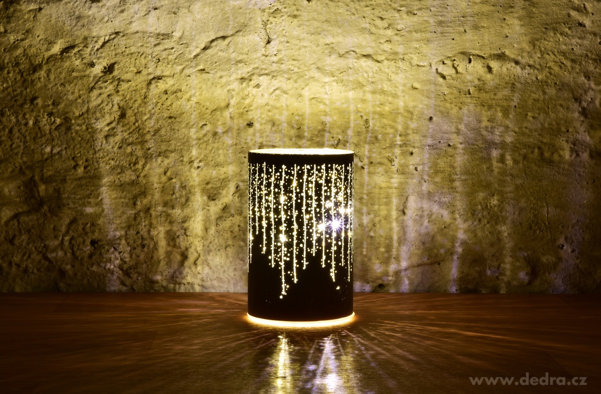 15, 5 cm skleněný svícen s led osvětlením – náhled 4 | Grand Móda