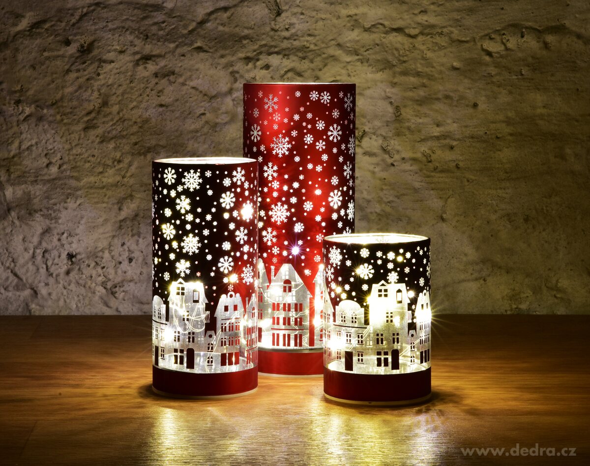 10 cm skleněný svícen s led osvětlením – náhled 3 | Grand Móda