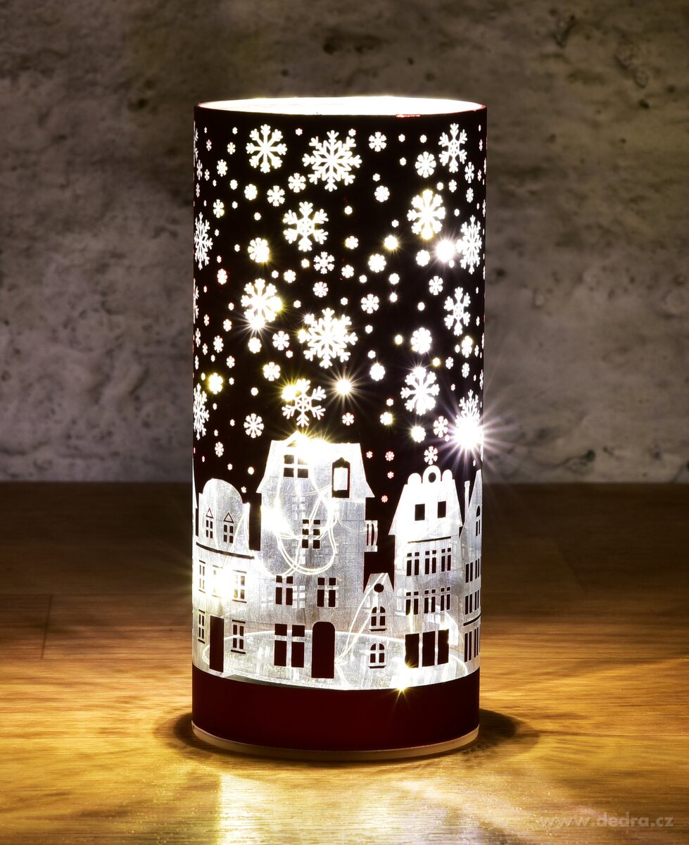 15 cm skleněný svícen s led osvětlením – náhled 2 | Grand Móda