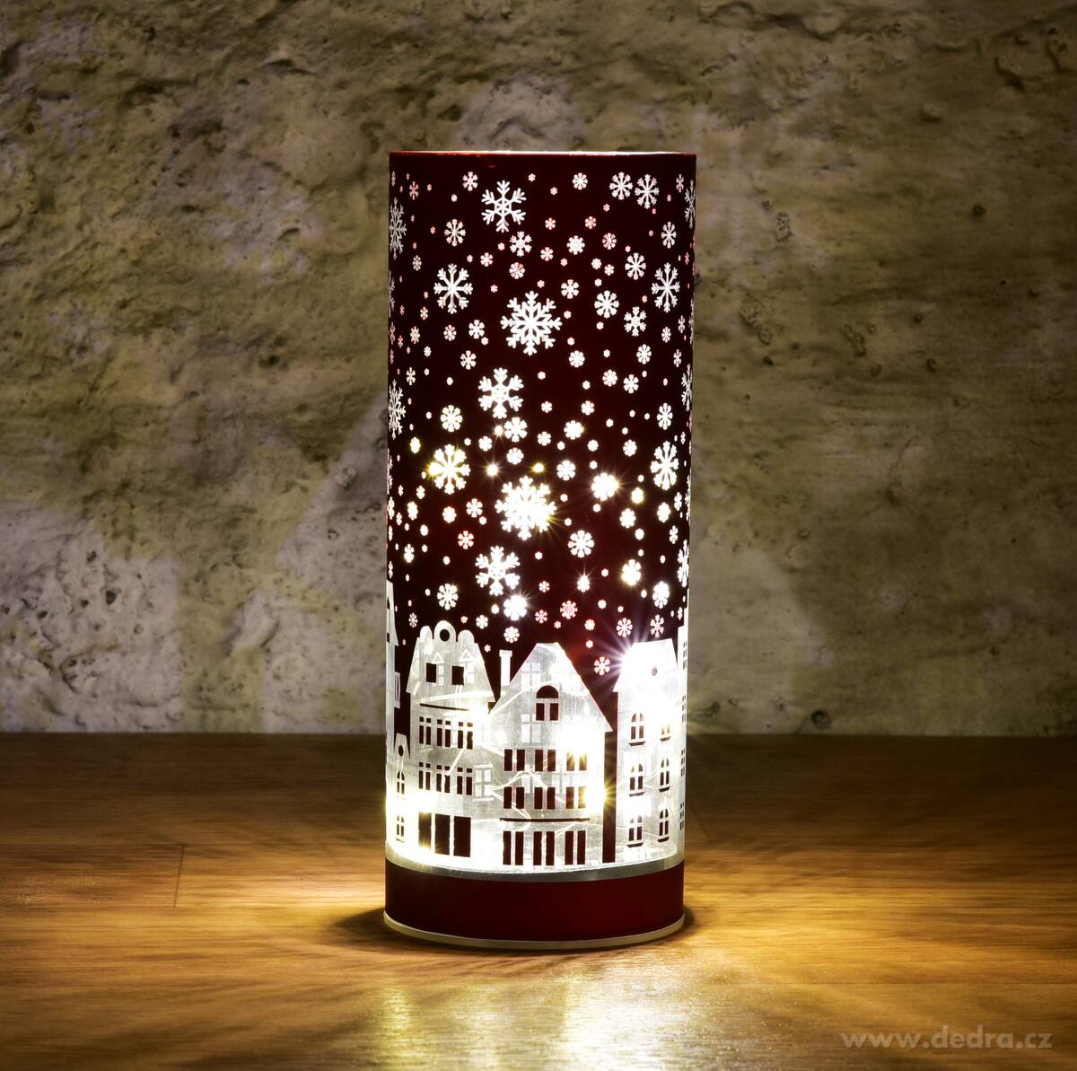 20 cm skleněný svícen s led osvětlením – náhled 4 | Grand Móda