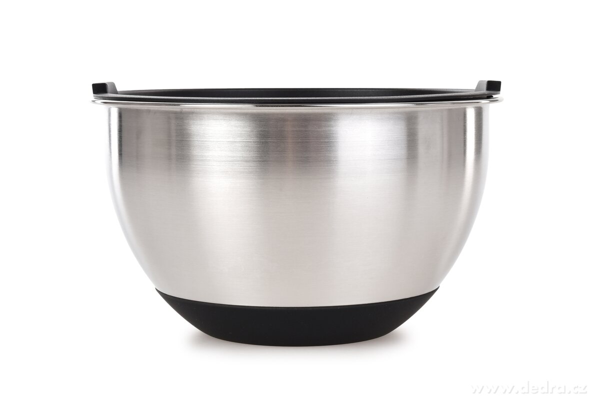 GOURMET, 2, 5 L nerezová kynoucí mísa s víkem a protiskluzovým dnem – náhled 2 | Grand Móda