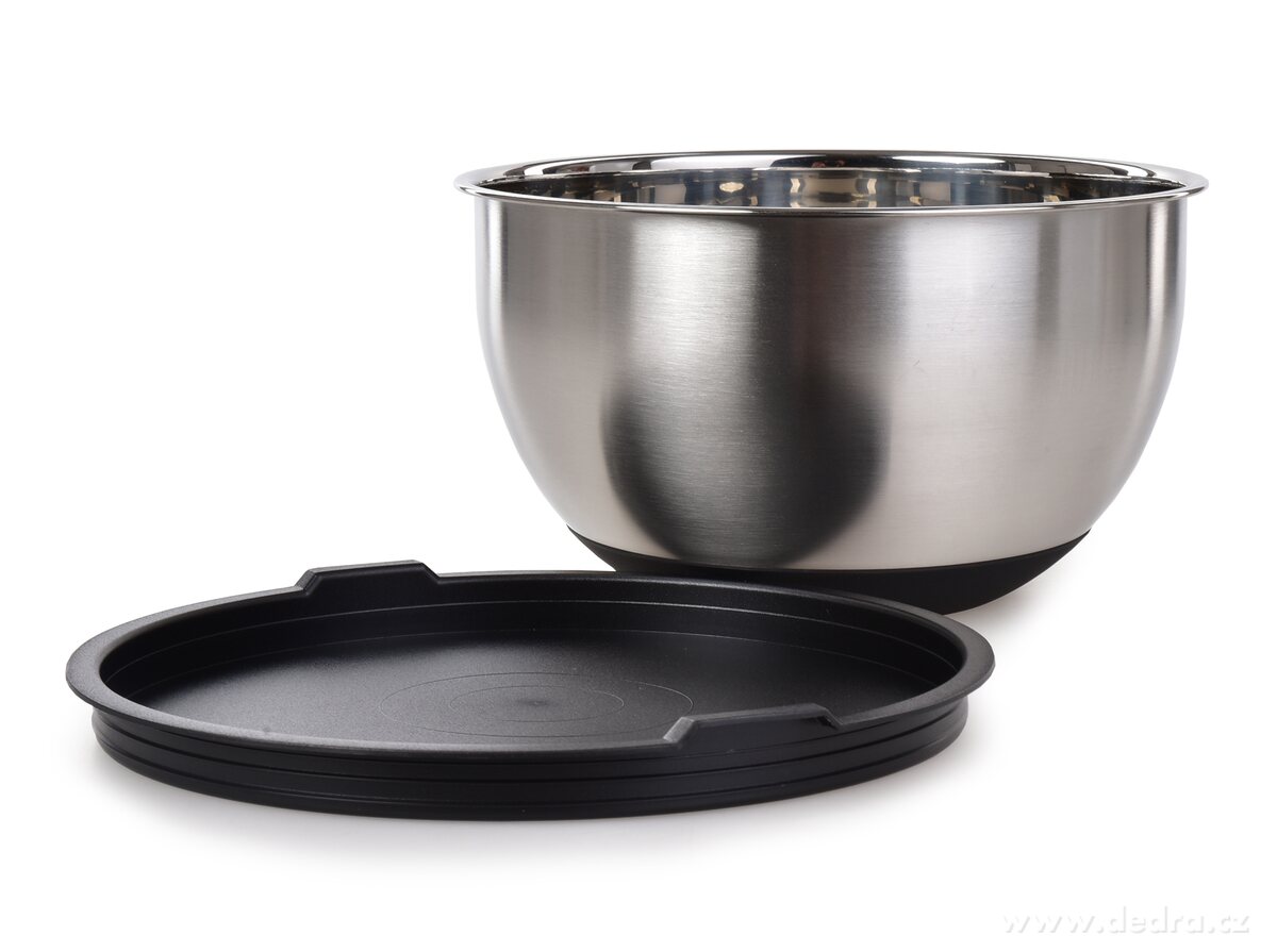 GOURMET, 5 L nerezová kynoucí mísa s víkem a protiskluzovým dnem – náhled 2 | Grand Móda
