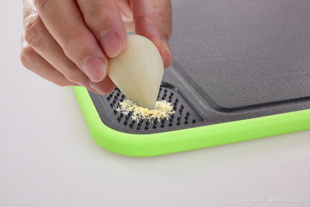 GOURMET, 4v1 prkénko s rozmrazovací plochou, brouskem a mini struhadlem na česnek, protiskluzový okraj – náhled 4 | Grand Móda