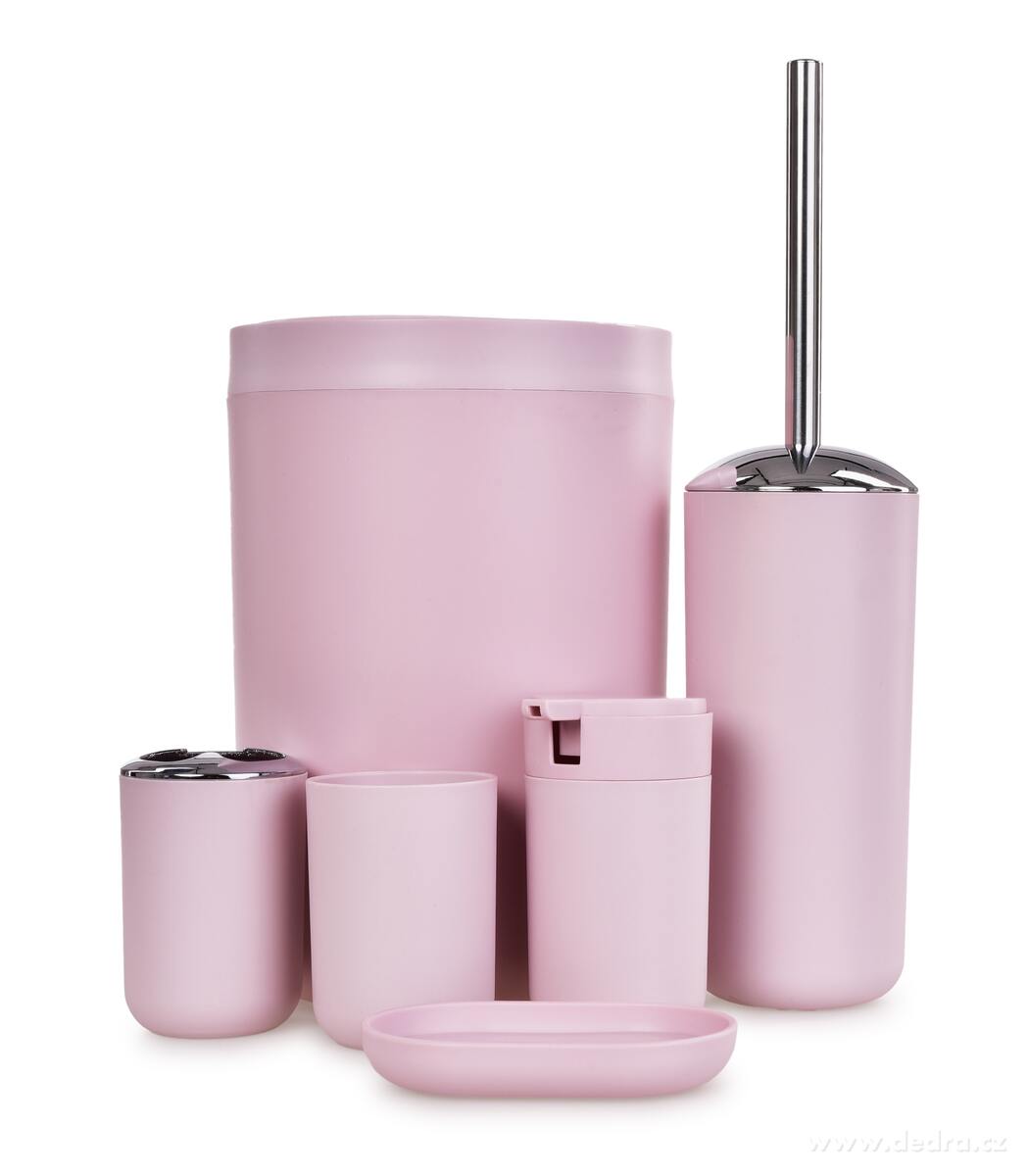 SPA, sada koupelnových doplňků, 6 dílů, růžová + chrom – náhled 2 | Grand Móda