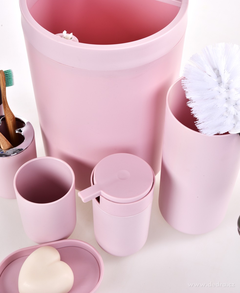 SPA, sada koupelnových doplňků, 6 dílů, růžová + chrom – náhled 4 | Grand Móda