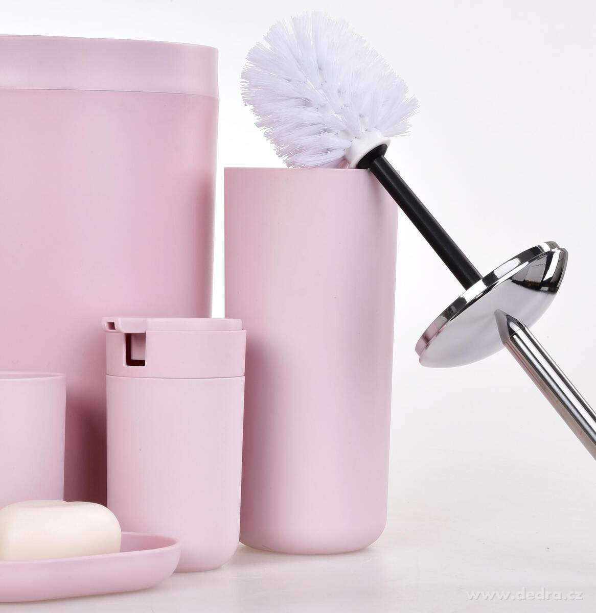 SPA, sada koupelnových doplňků, 6 dílů, růžová + chrom – náhled 5 | Grand Móda