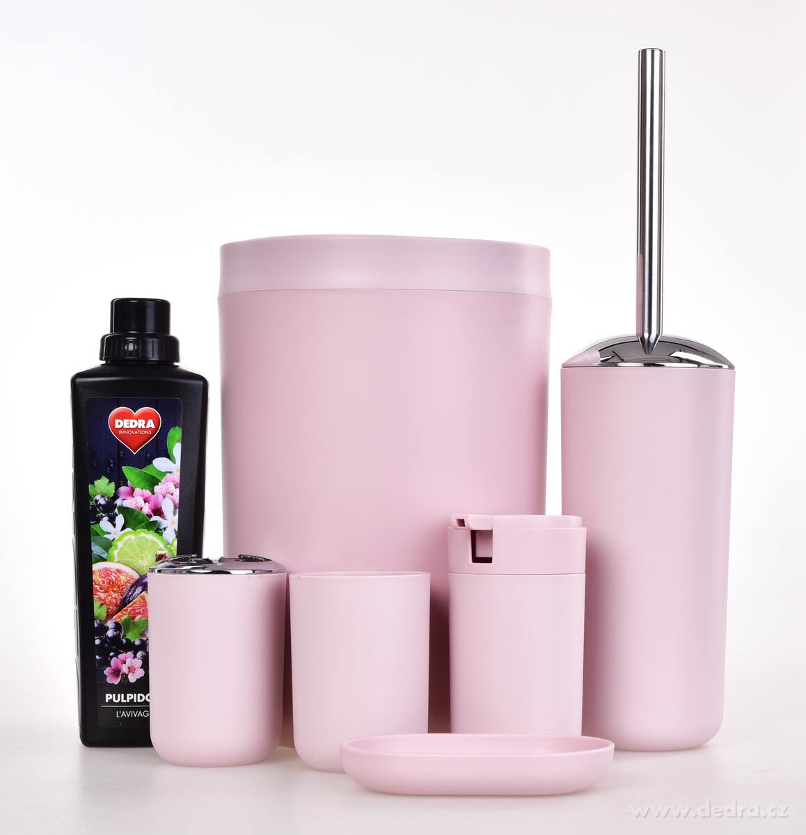 SPA, sada koupelnových doplňků, 6 dílů, růžová + chrom – náhled 6 | Grand Móda