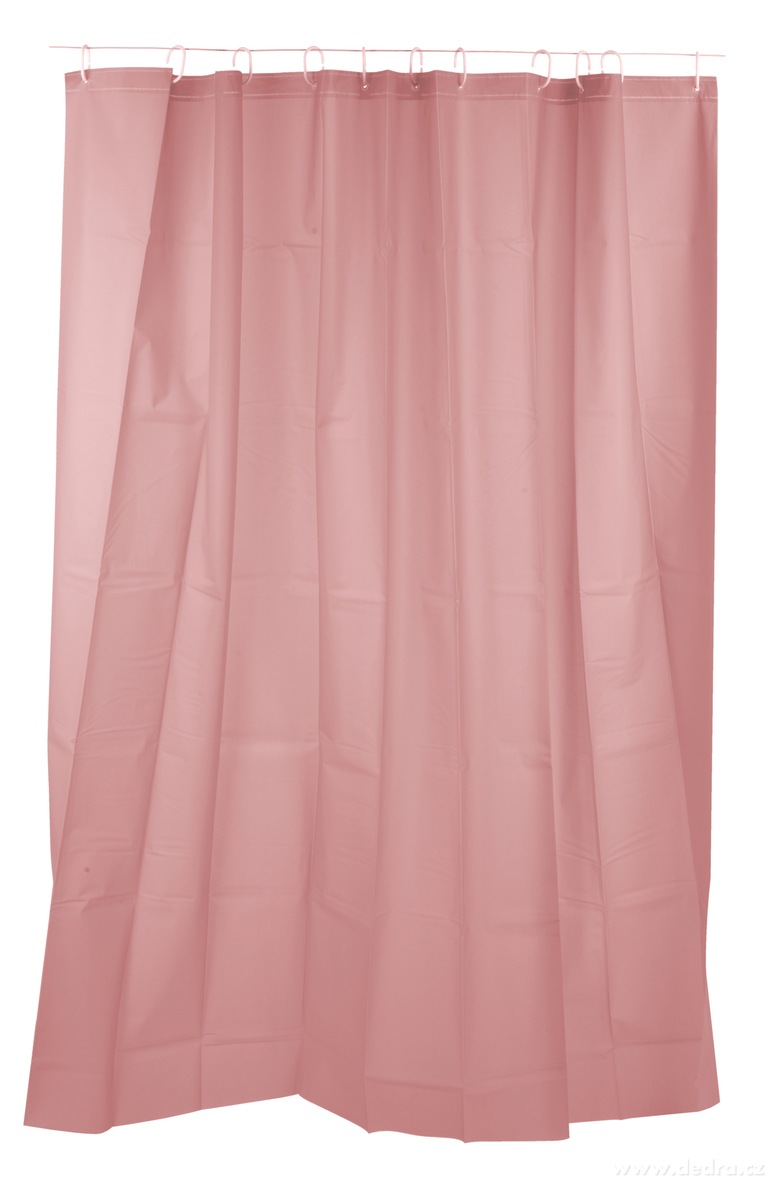 SPA, Koupelnový závěs se 12 kroužky, nepropustný, 180 × 180 cm, růžový