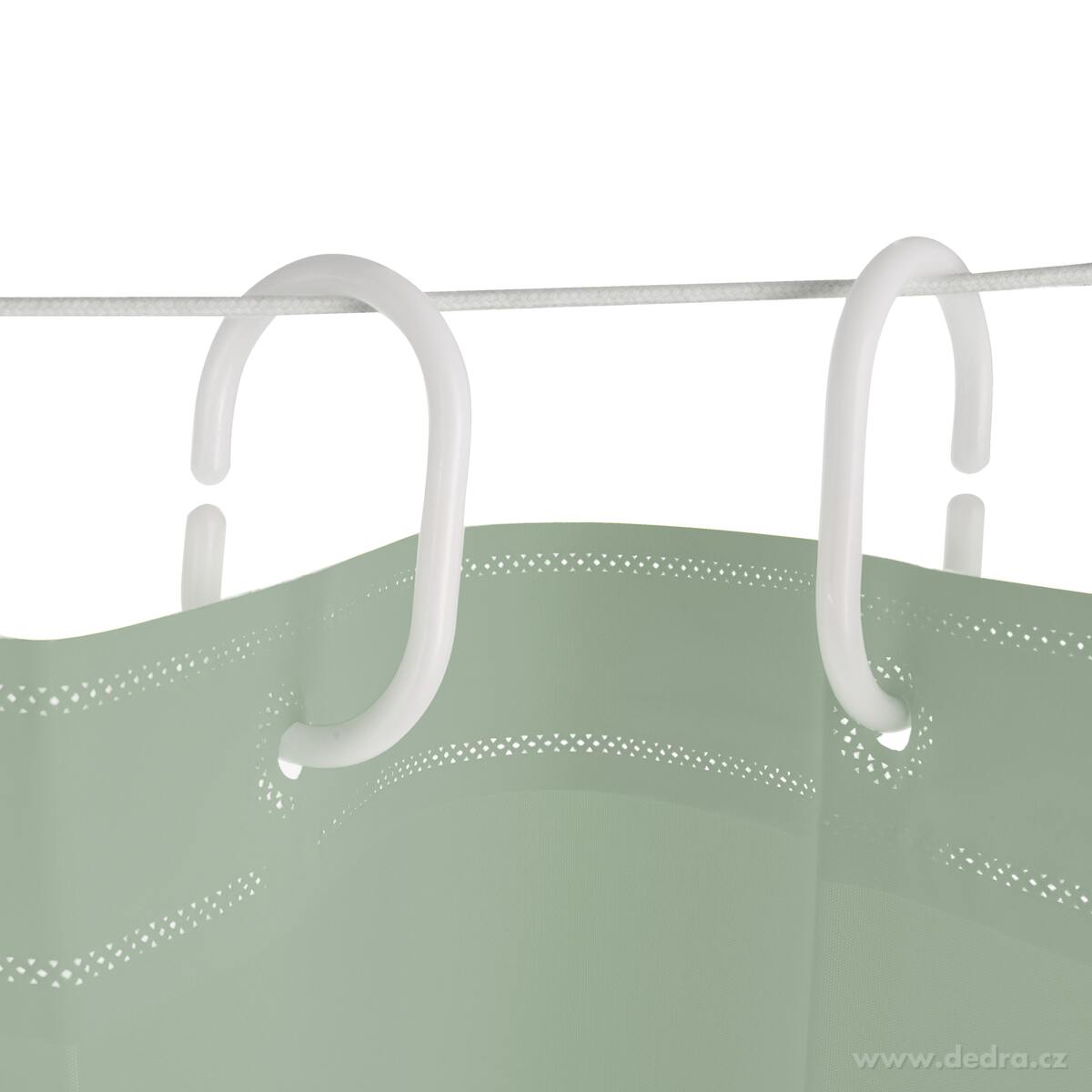 SPA, Koupelnový závěs se 12 kroužky, nepropustný, 180 × 180 cm, mintový – náhled 2 | Grand Móda