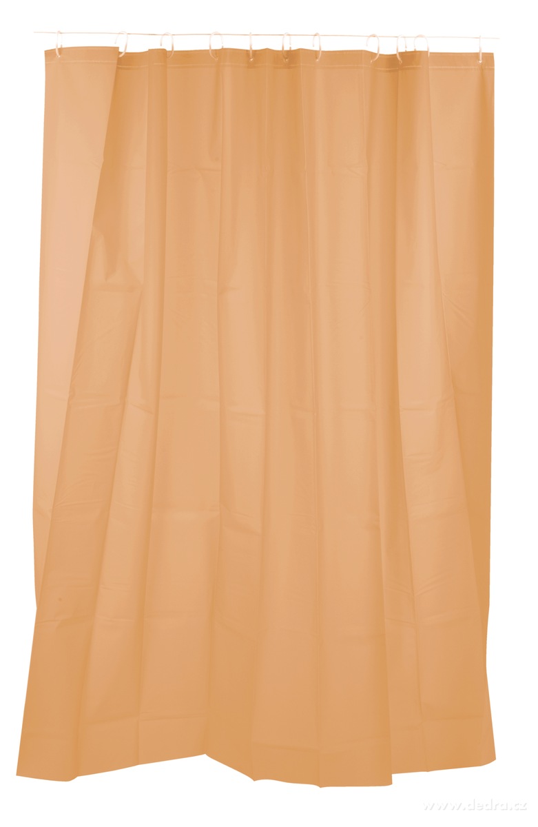 SPA, Koupelnový závěs se 12 kroužky, nepropustný, 180 × 180 cm, meruňkový