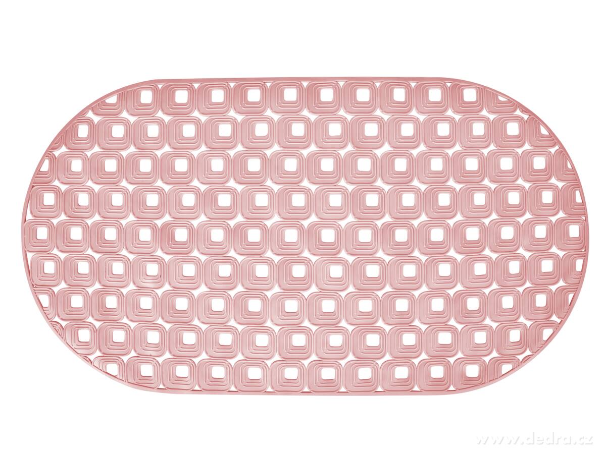 SPA, protiskluzová podložka do vany & sprchy, růžová, 70 × 39 cm