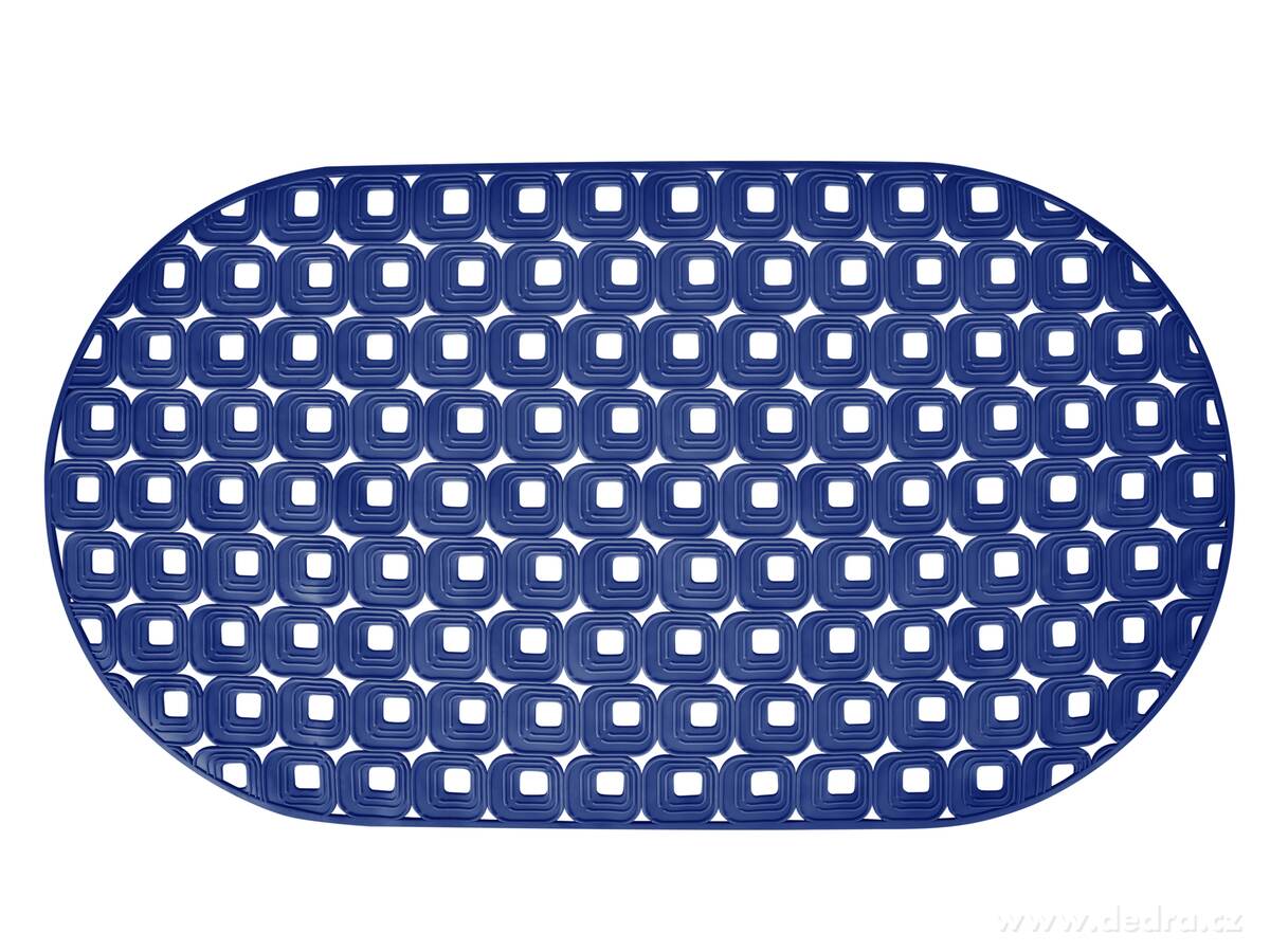 SPA, protiskluzová podložka do vany & sprchy, modrá, 70 × 39 cm