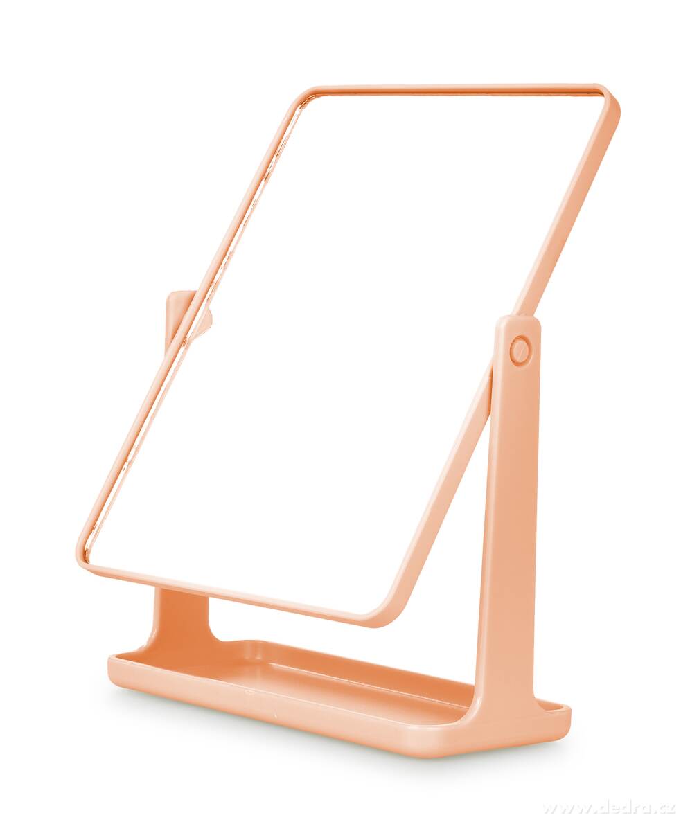 BEAUTY, 360° otočné kosmetické zrcadlo, na stojanu, elegantní pomocník pro líčení, meruňkové | Líčení a make up | Grand Móda