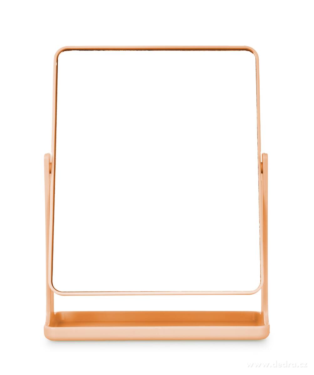 BEAUTY, 360° otočné kosmetické zrcadlo, na stojanu, elegantní pomocník pro líčení, meruňkové – náhled 2 | Grand Móda