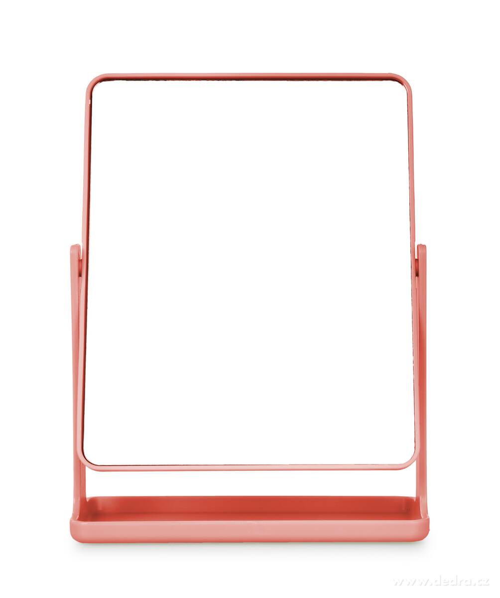 BEAUTY, 360° otočné kosmetické zrcadlo, na stojanu, elegantní pomocník pro líčení, lososové – náhled 2 | Grand Móda