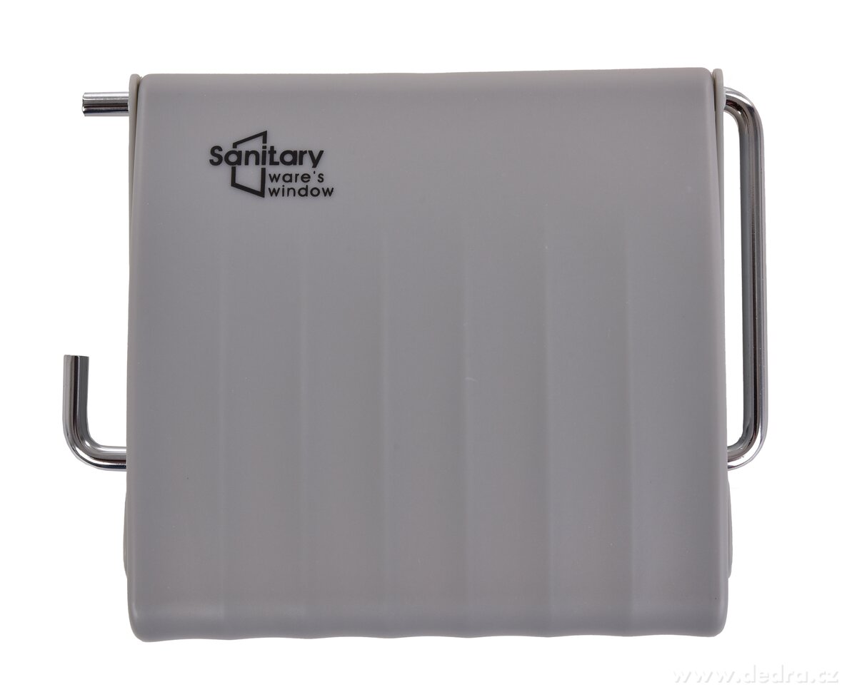 BATH | n├íst─Ťnn├Ż dr┼ż├ík na toaletn├ş pap├şr | kov + plast | samolepic├ş mont├í┼ż bez vrt├ín├ş | ┼íed├Ż - obr├ízek 2 | Dr┼ż├íky pap├şru ­čž╗ | Grand M├│da