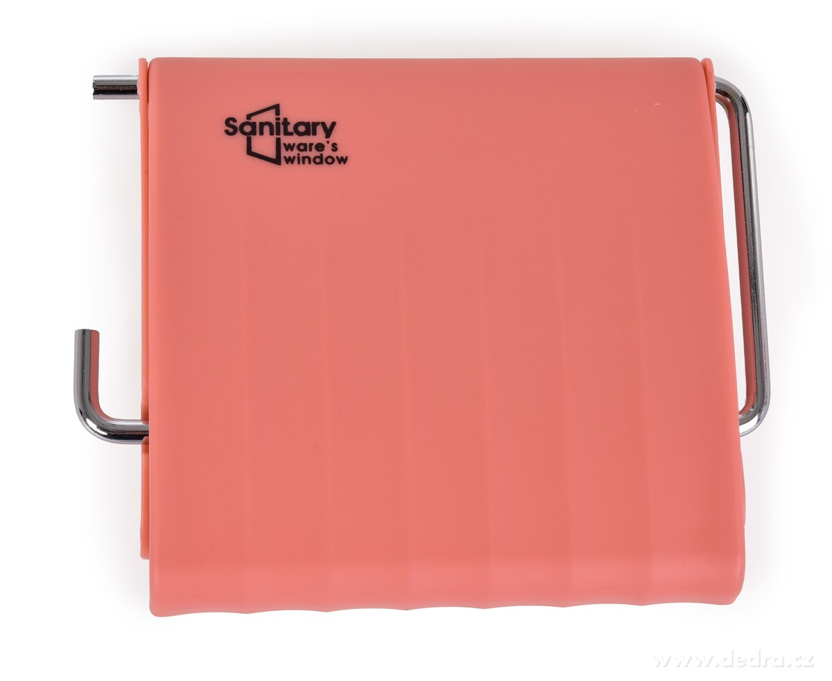 BATH | n├íst─Ťnn├Ż dr┼ż├ík na toaletn├ş pap├şr | kov + plast | samolepic├ş mont├í┼ż bez vrt├ín├ş | lososov├Ż - obr├ízek 2 | Koupelnov├ę dopl┼łky ­čŤü | Grand M├│da