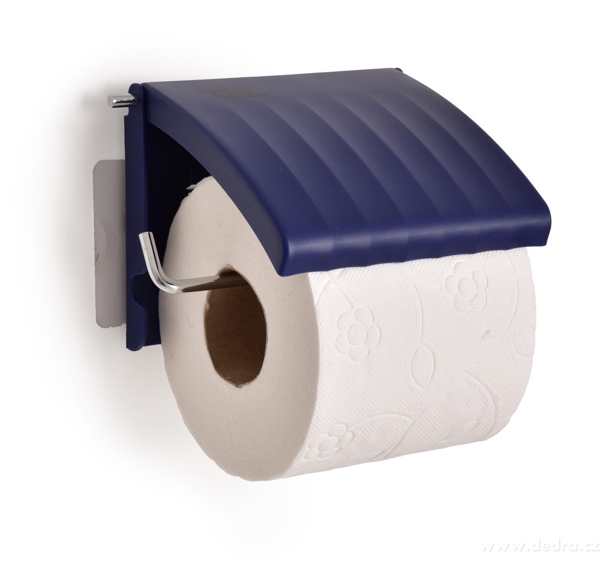 BATH | n├íst─Ťnn├Ż dr┼ż├ík na toaletn├ş pap├şr | kov + plast | samolepic├ş mont├í┼ż bez vrt├ín├ş | tmav─Ť modr├Ż - hlavn├ş obr├ízek | Dr┼ż├íky pap├şru ­čž╗ | Grand M├│da