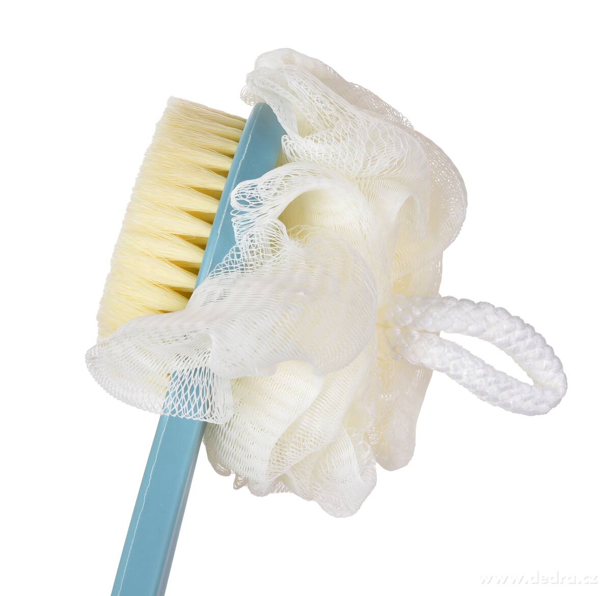 SPA | 2v1 kart├í─Ź + puff na myt├ş zad | oboustrann├Ż | dlouh├í rukoje┼ą 37 cm | pastelov─Ť modr├Ż - obr├ízek 2 | Koupelnov├ę dopl┼łky ­čŤü | Grand M├│da