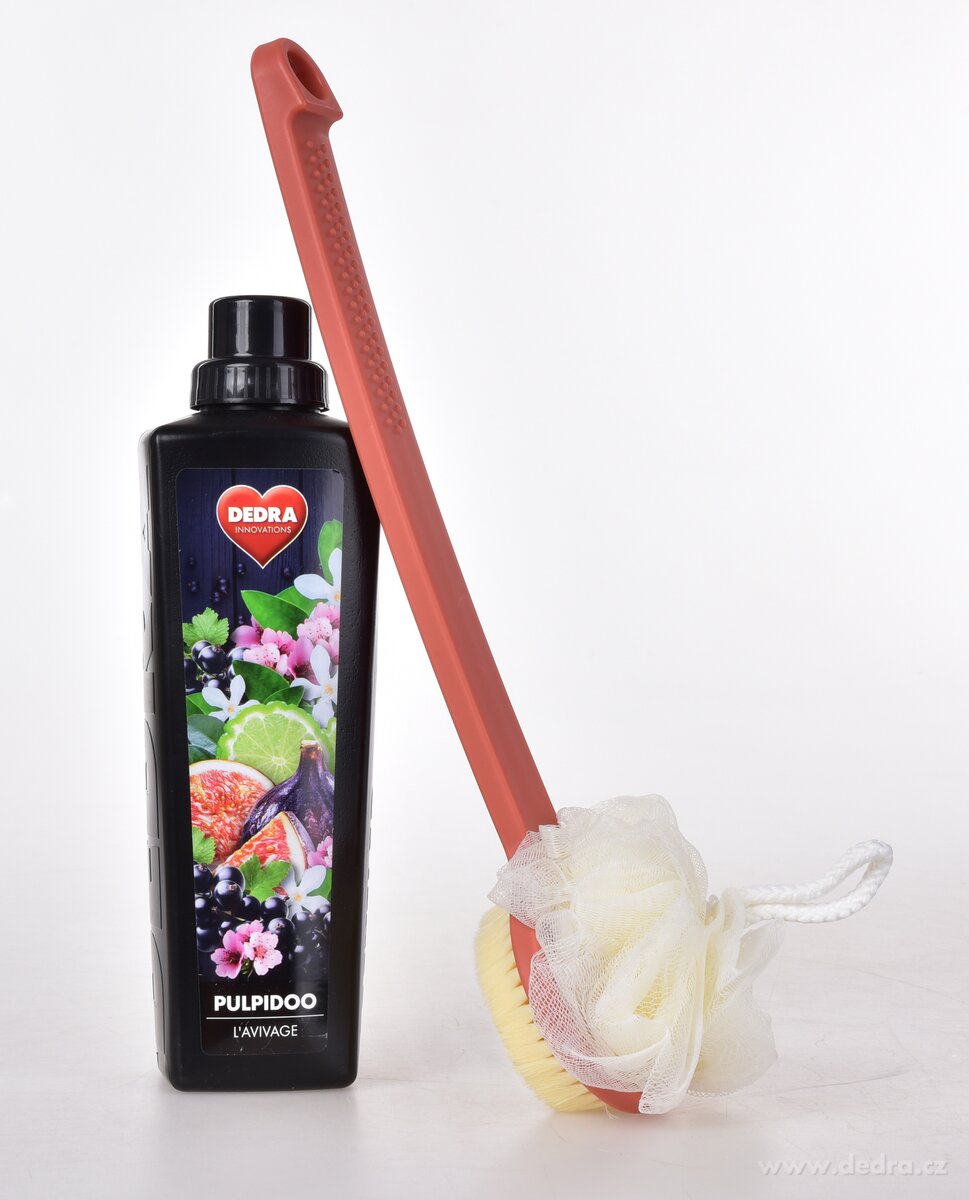 SPA | 2v1 kart├í─Ź + puff na myt├ş zad | oboustrann├Ż | dlouh├í rukoje┼ą 37 cm | lososov├Ż - obr├ízek 4 | Koupelnov├ę dopl┼łky ­čŤü | Grand M├│da