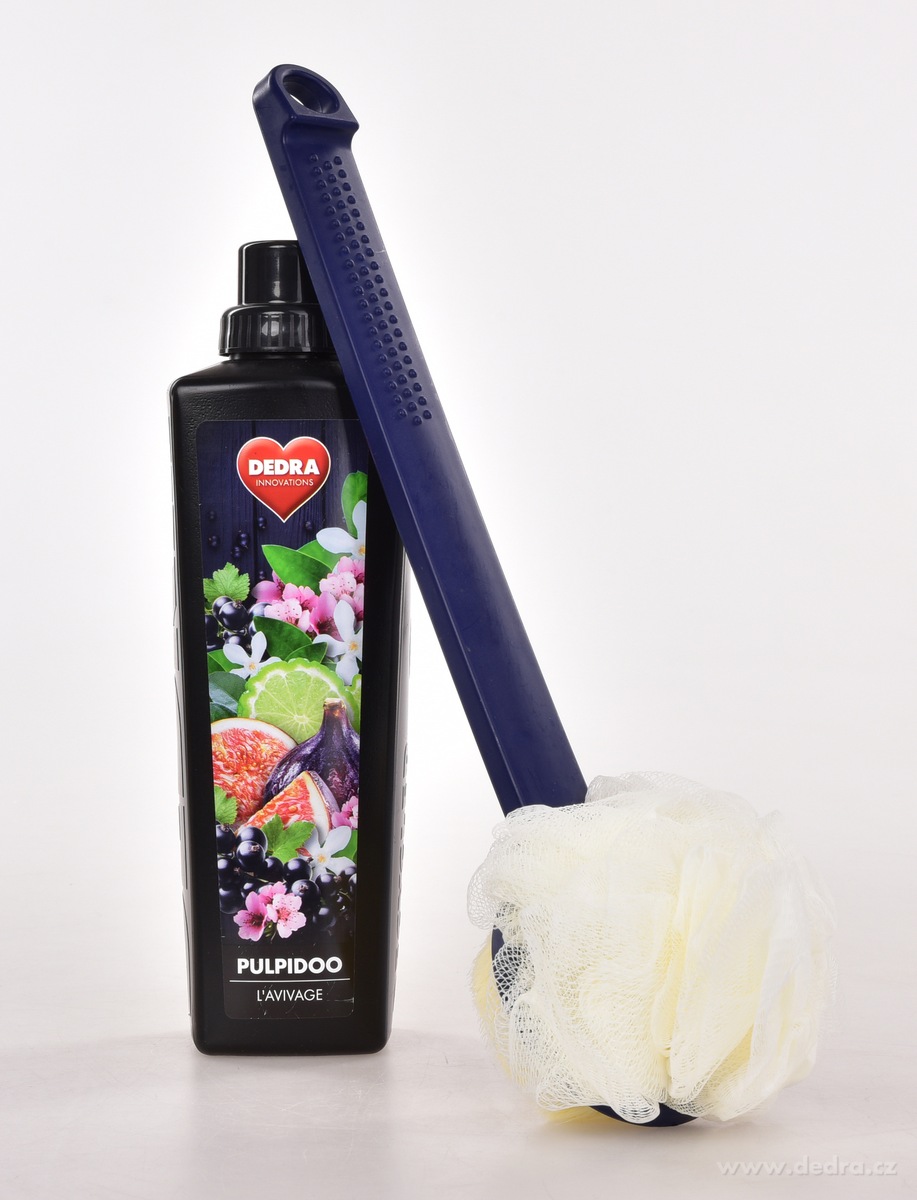 SPA | 2v1 kart├í─Ź + puff na myt├ş zad | oboustrann├Ż | dlouh├í rukoje┼ą 37 cm | tmav─Ť modr├Ż - obr├ízek 3 | Kart├í─Źe a puffy na z├ída | Grand M├│da