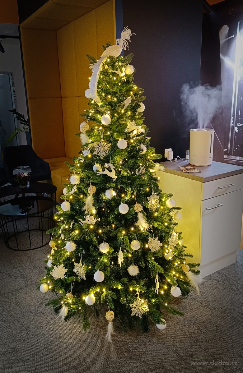 ZELEN├ü JEDLE CEREMONY SE ┼áI┼áKAMI | 210 cm um─Ťl├Ż v├íno─Źn├ş stromek se stojanem | 3D v─Ťtve & realistick├ę ┼íi┼íky - obr├ízek 4 | Dekorace | Grand M├│da