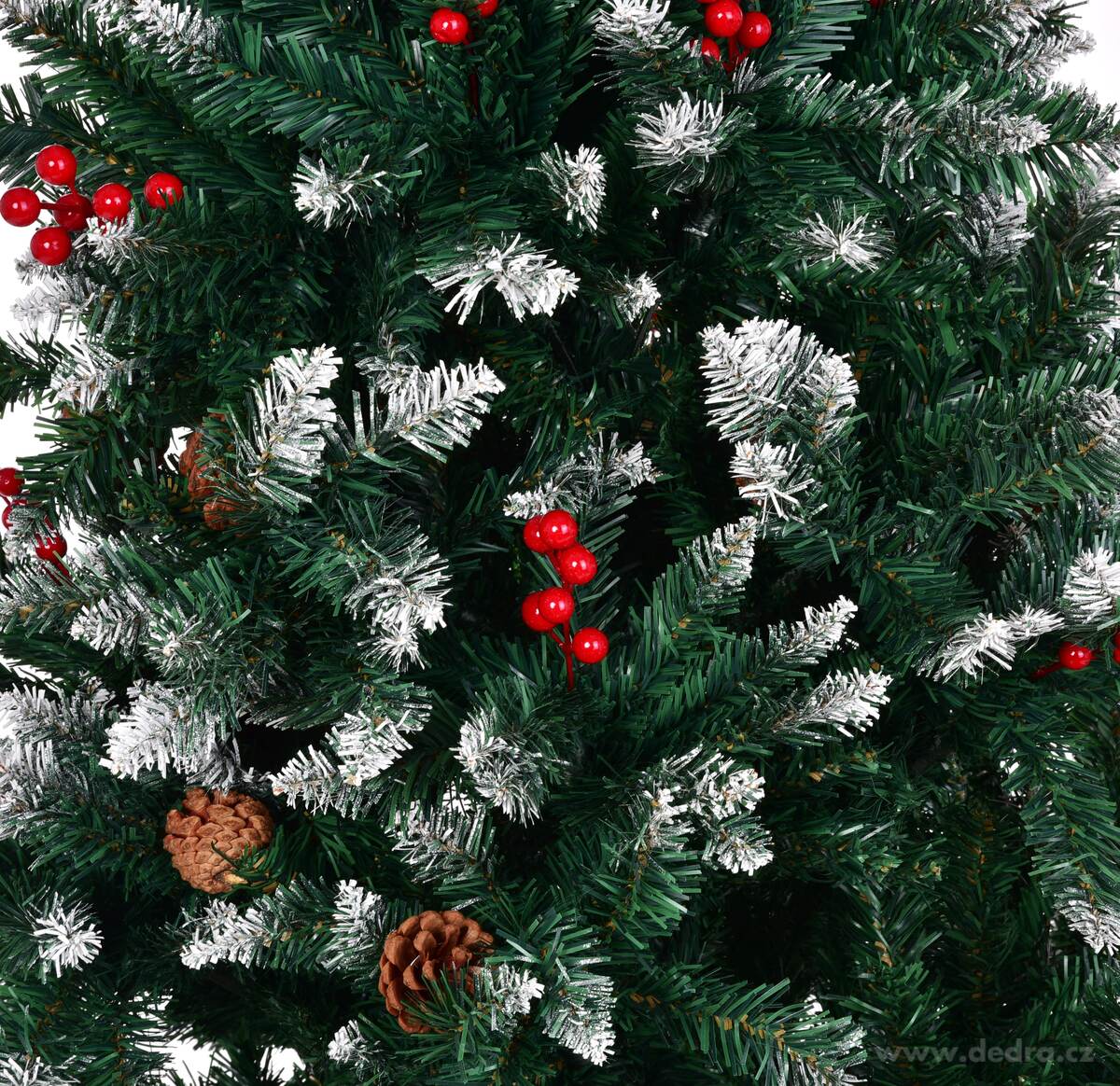 ZASN─Ü┼ŻEN├Ł SMRK S HLOHEM | 150 cm um─Ťl├Ż stromek se stojanem | ┼íi┼íky, bobule & sn─Ťhov├Ż efekt - obr├ízek 2 | Dekorace | Grand M├│da