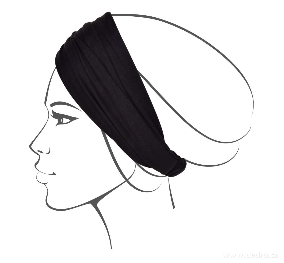 BEAUTY, vrstvená textilní čelenka do vlasů, elastická & pohodlná | îelenky do vlasů | Grand Móda