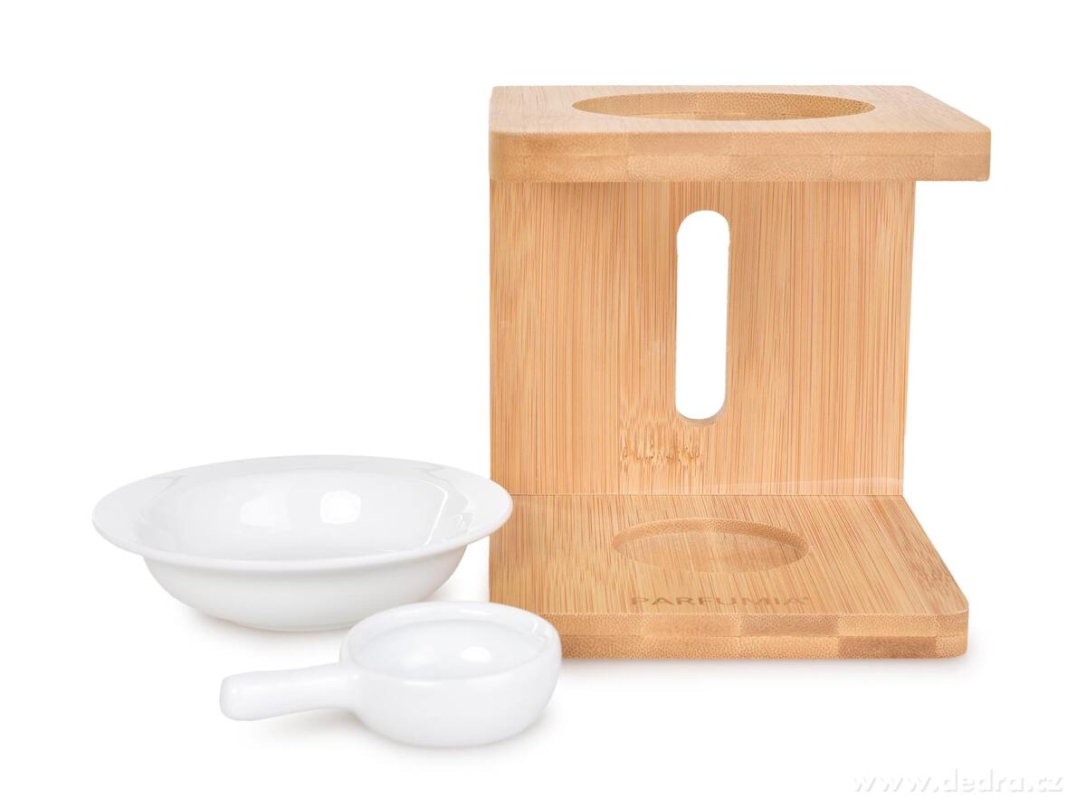 ZENORA | Aromalampa na bambusov├ęm stojanu | ─Źist├Ż design & b├şl├í keramika - obr├ízek 3 | Aromalampy | Grand M├│da