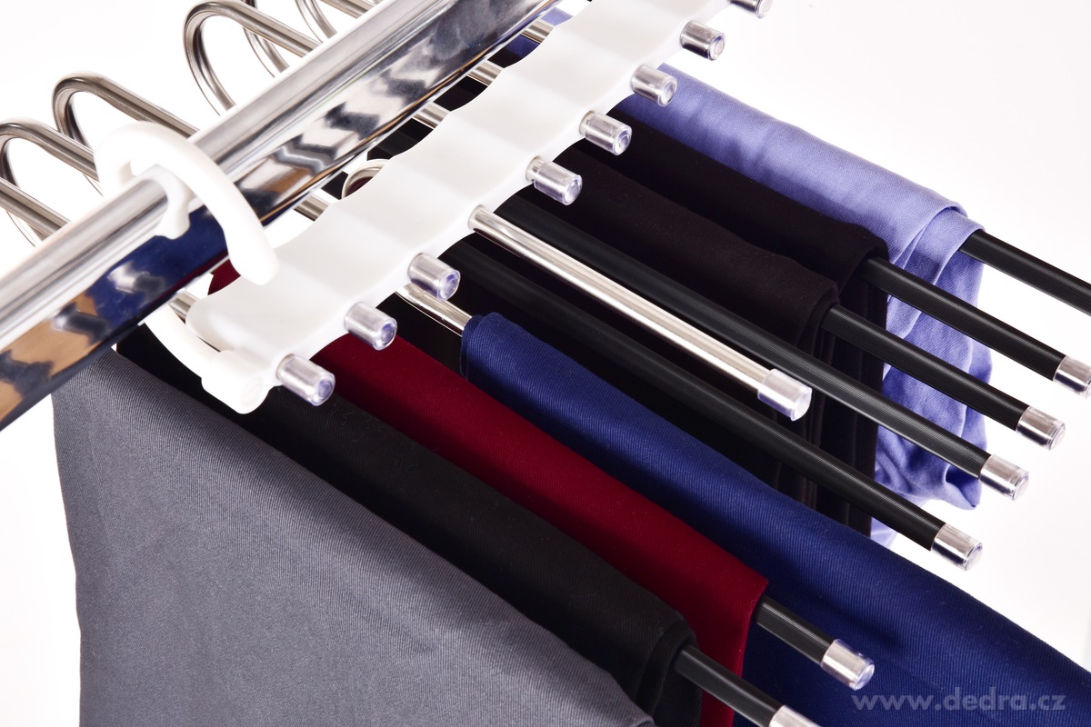 GENIUS | Teleskopick├ę ram├şnko na kalhoty | 9 ramen | ├║spora m├şsta v ┼íatn├şku - obr├ízek 3 | V─Ť┼í├íky a ram├şnka | Grand M├│da