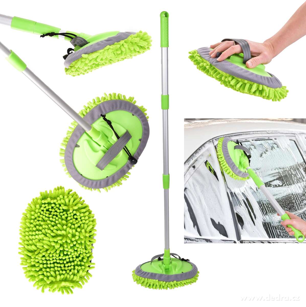 SASANKA® 2v1, teleskopický polohovatelný mop, 55 až 106 cm