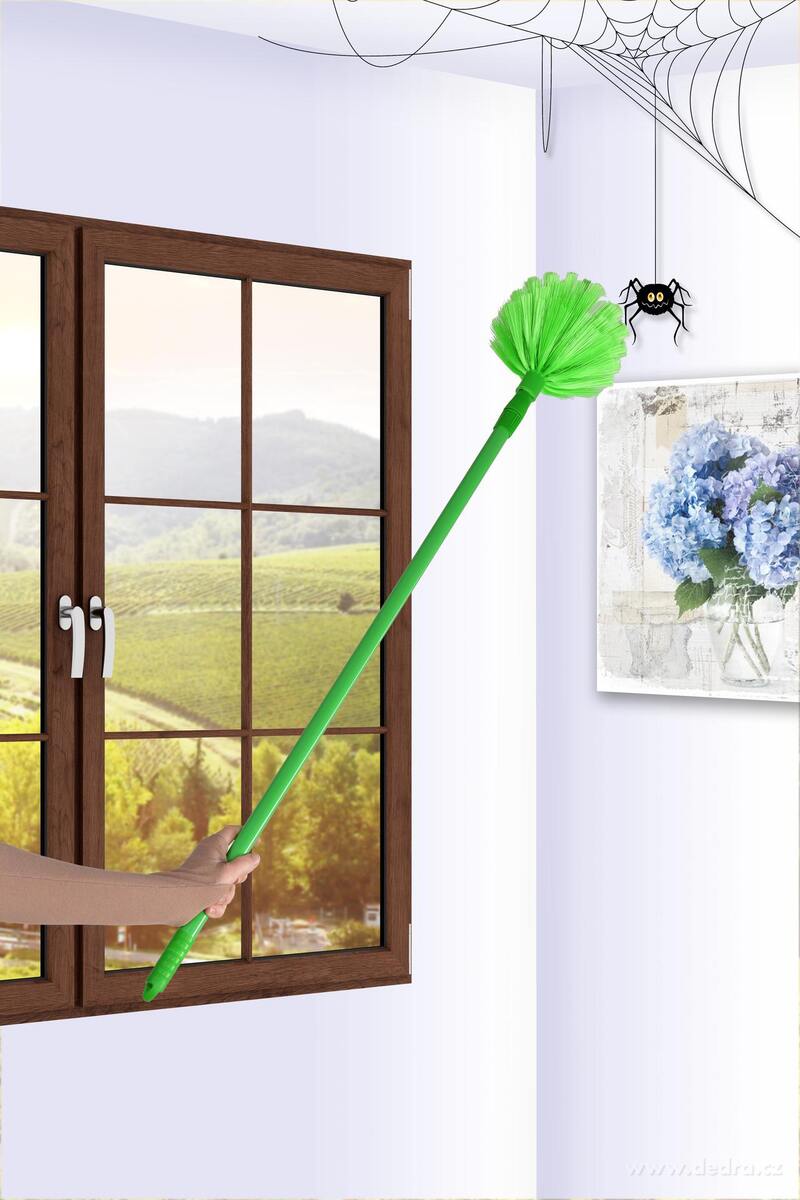 PAVU─îIN├üTOR | teleskopick├Ż vymeta─Ź pavu─Źin | nastaviteln├í d├ęlka 112ÔÇô196 cm | zelen├Ż - obr├ízek 6 | Kart├í─Źe | Grand M├│da