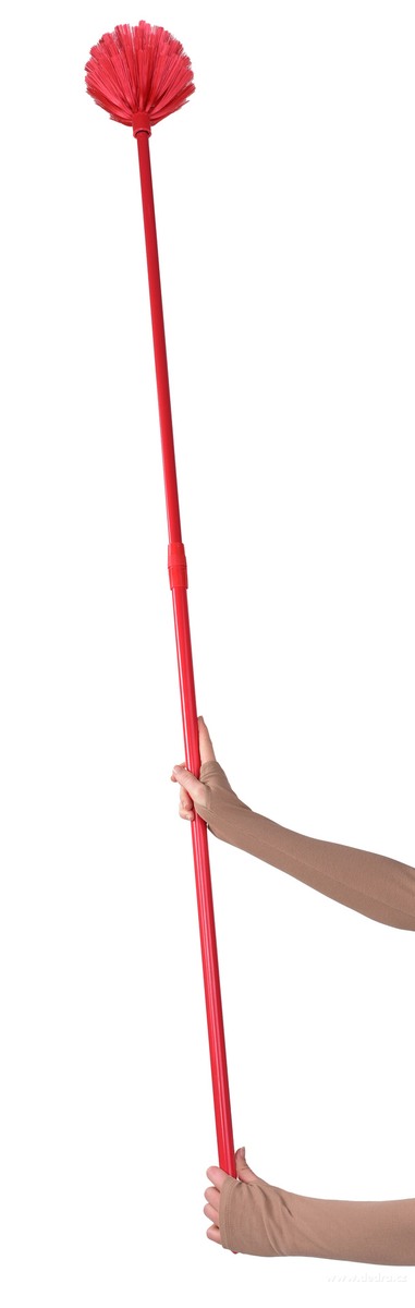 PAVU─îIN├üTOR | teleskopick├Ż vymeta─Ź pavu─Źin | nastaviteln├í d├ęlka 112ÔÇô196 cm | ─Źerven├Ż - obr├ízek 3 | Kart├í─Źe | Grand M├│da