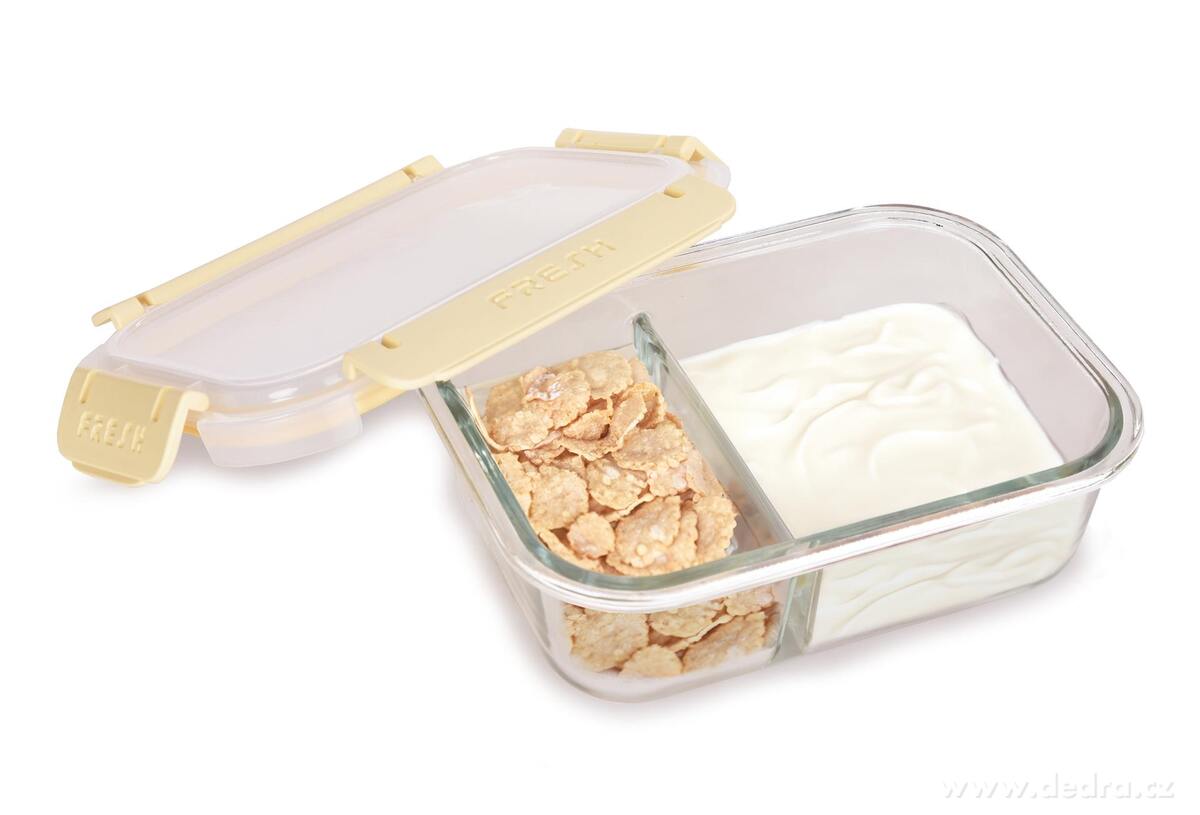 CVAK&CVAK | 2v1 D─Ťlen├í sklen─Ťn├í krabi─Źka na j├şdlo 150+250ÔÇ»ml - hlavn├ş obr├ízek | J├şdlo a pit├ş na cesty | Grand M├│da