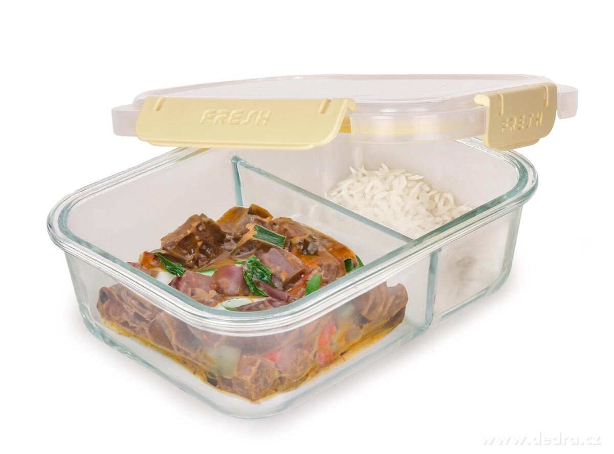300 + 450 ml sklen─Ťn├í d├│za na potraviny FRESH GLASS CVAK&CVAK - hlavn├ş obr├ízek | J├şdlo a pit├ş na cesty | Grand M├│da