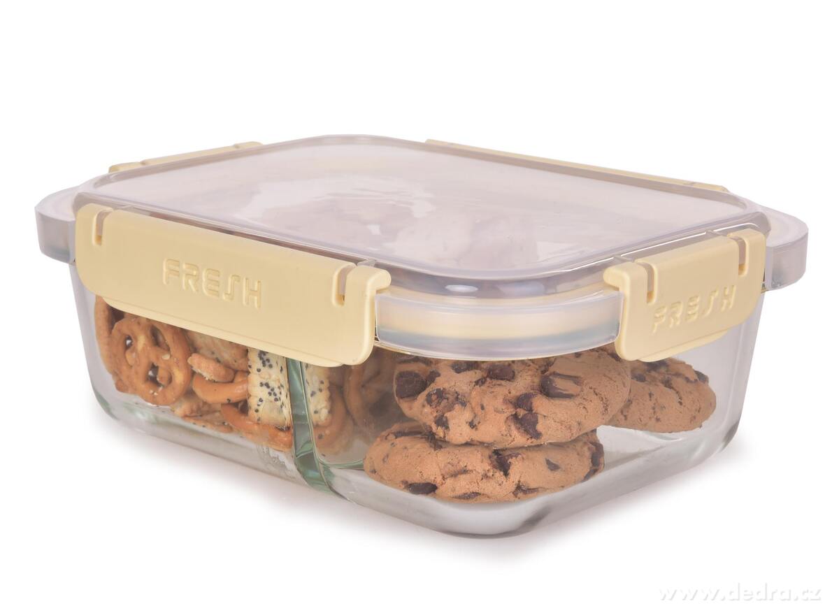 300 + 450 ml sklen─Ťn├í d├│za na potraviny FRESH GLASS CVAK&CVAK - obr├ízek 5 | J├şdlo a pit├ş na cesty | Grand M├│da