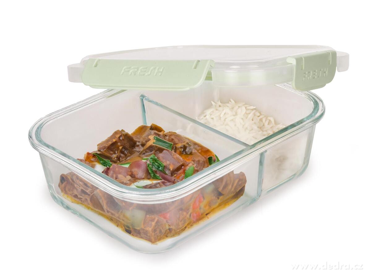 300 + 450 ml sklen─Ťn├í d├│za na potraviny FRESH GLASS CVAK&CVAK - hlavn├ş obr├ízek | J├şdlo a pit├ş na cesty | Grand M├│da