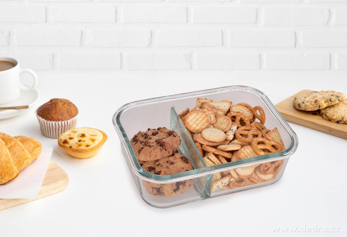 300 + 450 ml sklen─Ťn├í d├│za na potraviny FRESH GLASS CVAK&CVAK - obr├ízek 3 | J├şdlo a pit├ş na cesty | Grand M├│da