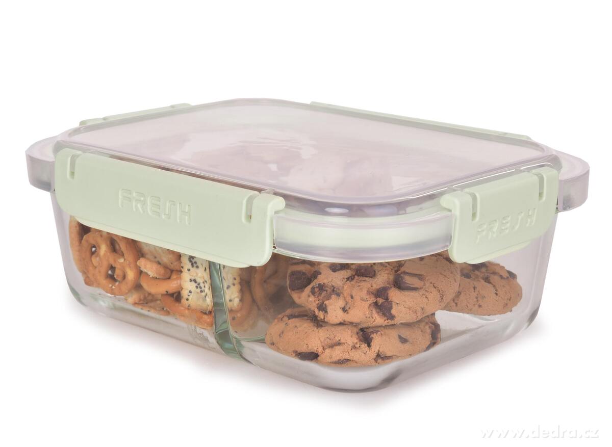 300 + 450 ml sklen─Ťn├í d├│za na potraviny FRESH GLASS CVAK&CVAK - obr├ízek 4 | J├şdlo a pit├ş na cesty | Grand M├│da