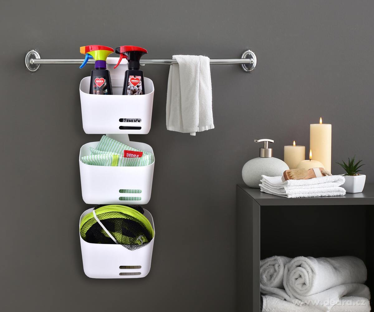 PRAKTIK | Multifunk─Źn├ş modul├írn├ş organiz├ęr s h├í─Źkem na zav─Ť┼íen├ş | b├şl├Ż | 21 cm - obr├ízek 4 | Skladov├ín├ş potravin ­čŹ▒ | Grand M├│da