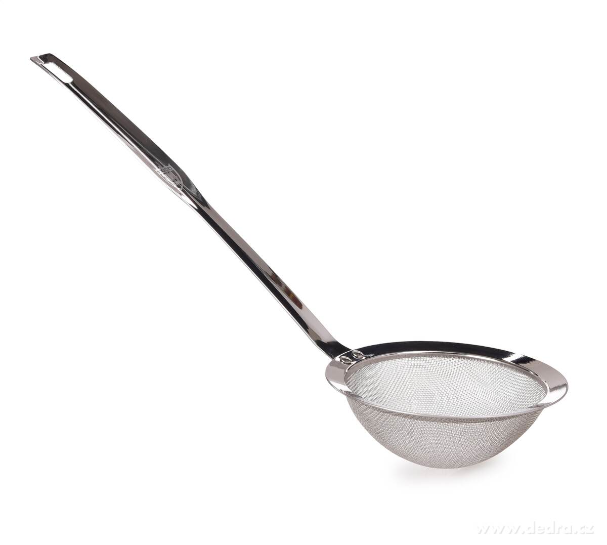 CHEF, nerezové sítko cedník s dlouhou rukojetí, 12 cm