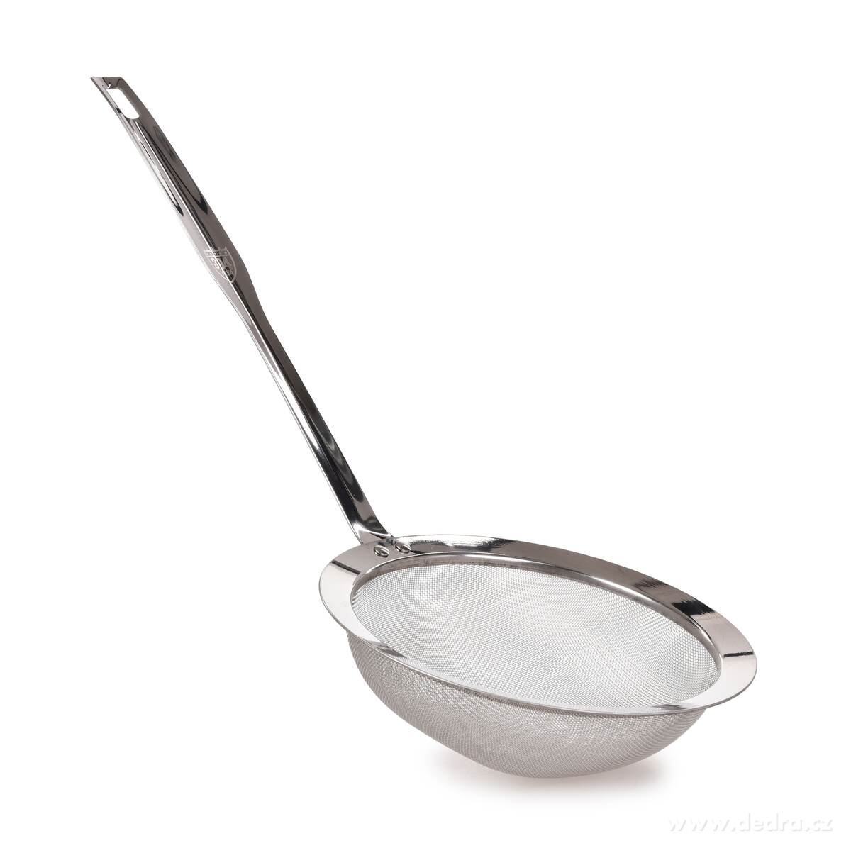 CHEF, nerezové sítko cedník s dlouhou rukojetí, 16 cm