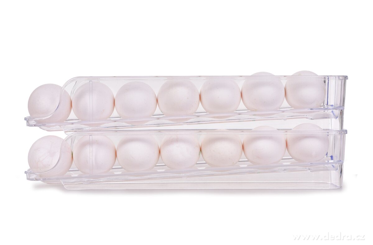 EGGY | samosp├ídov├Ż box na vaj├ş─Źka 2patrov├Ż | z├ísobn├şk na vejce do lednice s automatick├Żm posunem - obr├ízek 3 | Na vejce | Grand M├│da