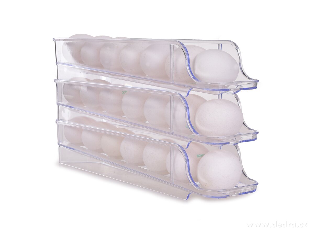 EGGY | Samosp├ídov├Ż box na vaj├ş─Źka 3patrov├Ż | Z├ísobn├şk na vejce do lednice s automatick├Żm posunem - obr├ízek 3 | Na vejce | Grand M├│da